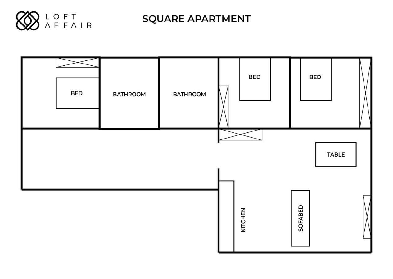 Square Apartment - Loftaffair 克拉科夫 外观 照片